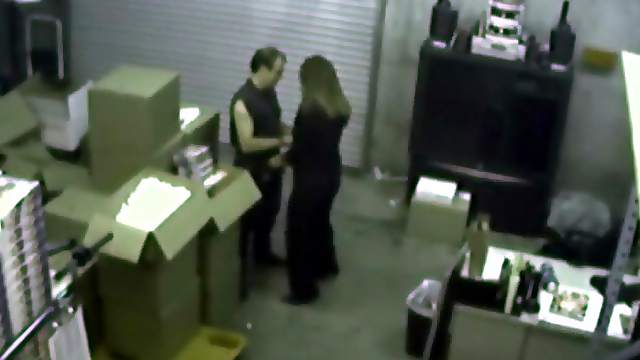 Blowjob in a warehouse from sexy slut