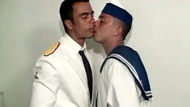 Latin guys in military uniform kiss and suck dick
