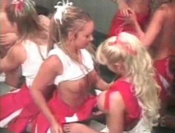 Blonde Cheerleader Orgy - Lesbian cheerleader orgy gets going - Lesbian Alpha Porno