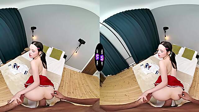 Teen Dakota Doll in a hot cop outfit gets her perfect shaved pussy sucked and fucked from all angles