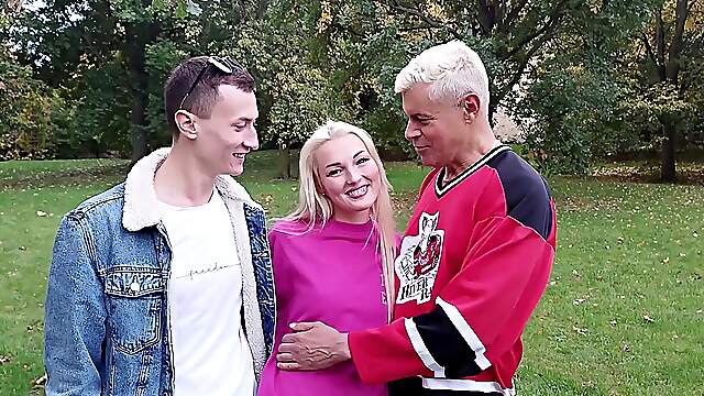 Charlie's big dick meets Porno Dan in a wild threesome with Lovita Fate